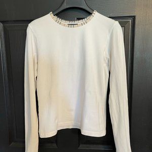 Burberry Long Sleeve T with Trim